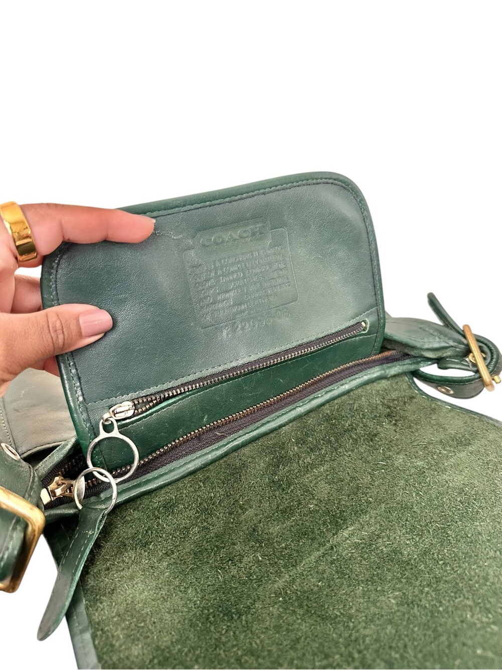 Vintage Bottle Green Patricia Crossbody Leather - Picture 7 of 16